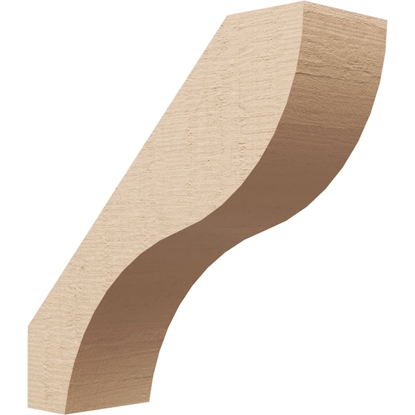 Ekena Millwork 5-inch W x 16-inch D x 16-inch H Geneva Rough Cedar Woodgrain TimberThane Knee Brace, Primed BRCUR05X16X16GNVRCPR - main